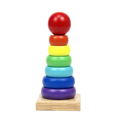 bois de hêtre en bois de jouets de bébé de 5.51in Montessori Teether