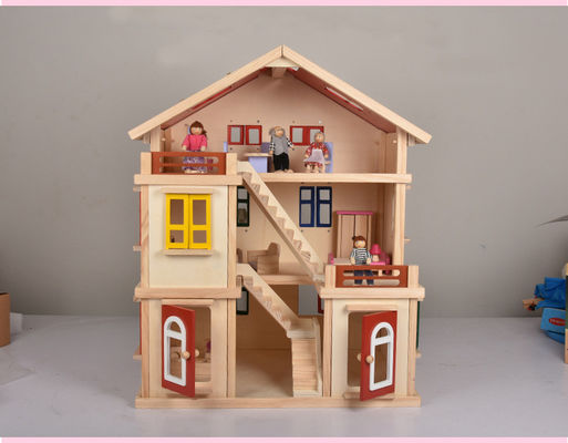 Maison de poupée de Mini Dollhouse Furniture Wooden Miniature de garage des enfants DIY 55.5cm