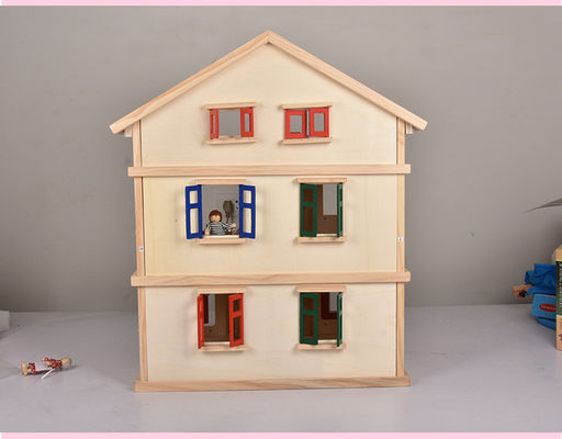 Maison de poupée de Mini Dollhouse Furniture Wooden Miniature de garage des enfants DIY 55.5cm