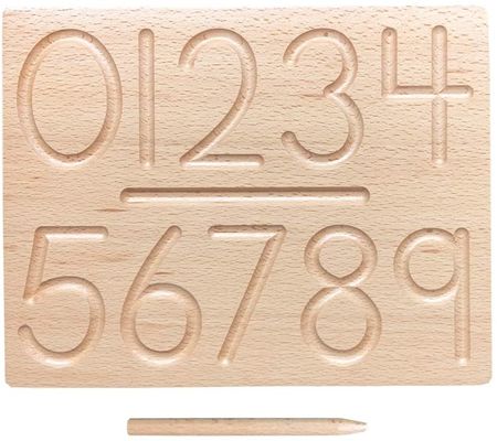 Les alphabets embarquent des maths en bois Toy Counting Teaching Language de 29cm