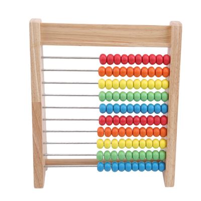 Perles de compte en bois en bois de Toy Rainbow 7cm de maths d'abaque arithmétique