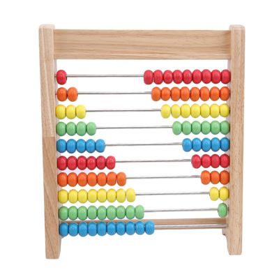 Perles de compte en bois en bois de Toy Rainbow 7cm de maths d'abaque arithmétique