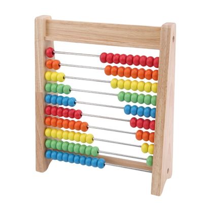 Perles de compte en bois en bois de Toy Rainbow 7cm de maths d'abaque arithmétique