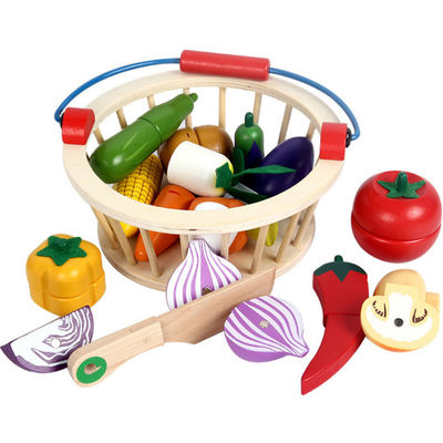 La coupe 10.5cm en bois magnétique de fruit a placé le jouet en bois de corbeille de fruits