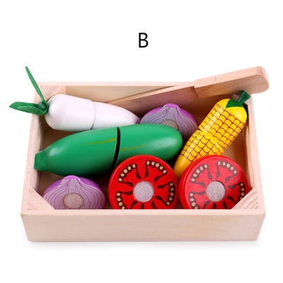 La cuisson étaye les jouets magnétiques de fruit de rôle de 5.5cm de nourriture en bois de jeu