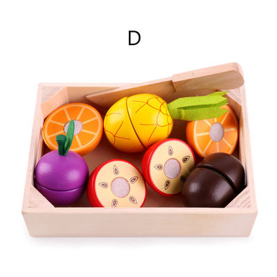 La cuisson étaye les jouets magnétiques de fruit de rôle de 5.5cm de nourriture en bois de jeu