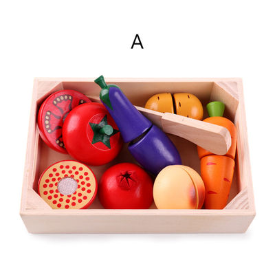 La cuisson étaye les jouets magnétiques de fruit de rôle de 5.5cm de nourriture en bois de jeu