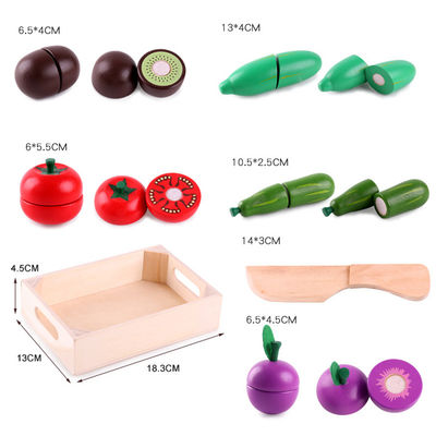 La cuisson étaye les jouets magnétiques de fruit de rôle de 5.5cm de nourriture en bois de jeu