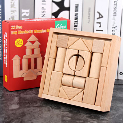 Grand en bois 22PCS enorme bloc constitutif le château classique 17.5cm