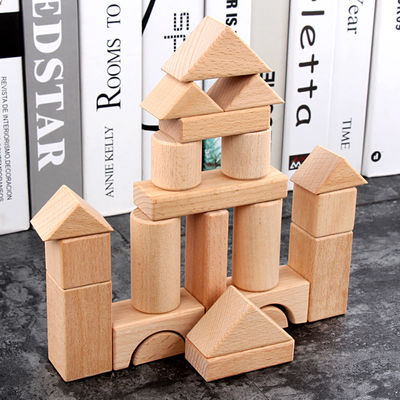 Grand en bois 22PCS enorme bloc constitutif le château classique 17.5cm