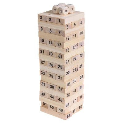 Blocs constitutifs en bois Toy Tower Stacking Game de domino de chiffres