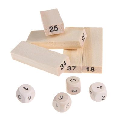 Blocs constitutifs en bois Toy Tower Stacking Game de domino de chiffres