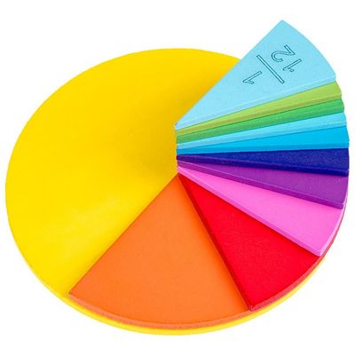 Aides pédagogiques de puzzle en bois de fraction de conseil de puzzle de nombre des maths 11Pcs de carte