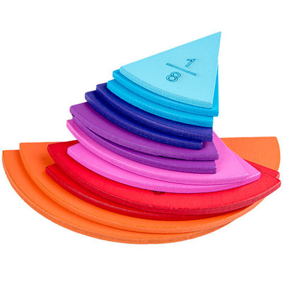 Aides pédagogiques de puzzle en bois de fraction de conseil de puzzle de nombre des maths 11Pcs de carte
