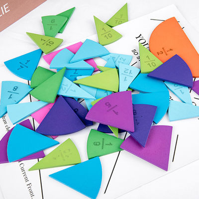 Aides pédagogiques de puzzle en bois de fraction de conseil de puzzle de nombre des maths 11Pcs de carte