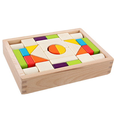 Blocs constitutifs en bois Toy Stacking de grand château de 15cm 30 morceaux