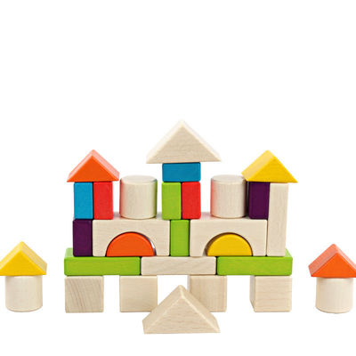 Blocs constitutifs en bois Toy Stacking de grand château de 15cm 30 morceaux