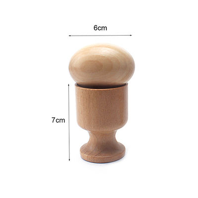 La clochette 6 avancent le bois petit à petit de hêtre sûr en bois de Teethers Tambor Teether