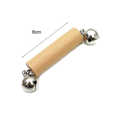 La clochette 6 avancent le bois petit à petit de hêtre sûr en bois de Teethers Tambor Teether
