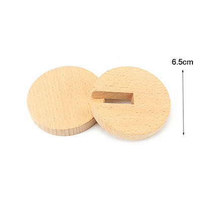La clochette 6 avancent le bois petit à petit de hêtre sûr en bois de Teethers Tambor Teether