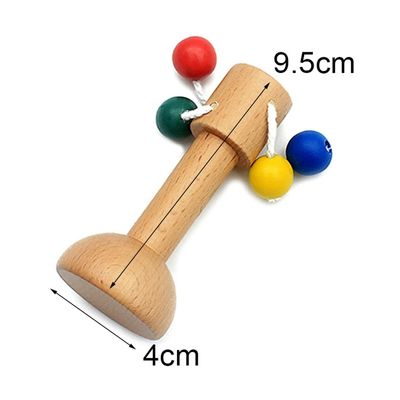 La clochette 6 avancent le bois petit à petit de hêtre sûr en bois de Teethers Tambor Teether