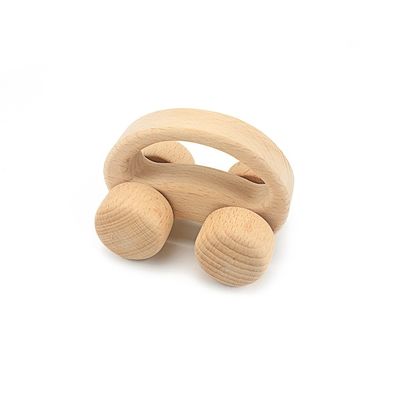 La clochette 6 avancent le bois petit à petit de hêtre sûr en bois de Teethers Tambor Teether