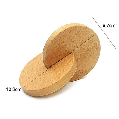 La clochette 6 avancent le bois petit à petit de hêtre sûr en bois de Teethers Tambor Teether
