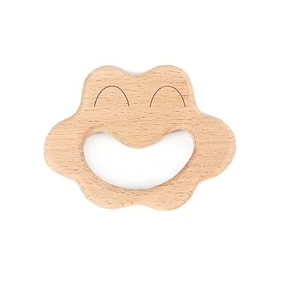 La clochette 6 avancent le bois petit à petit de hêtre sûr en bois de Teethers Tambor Teether