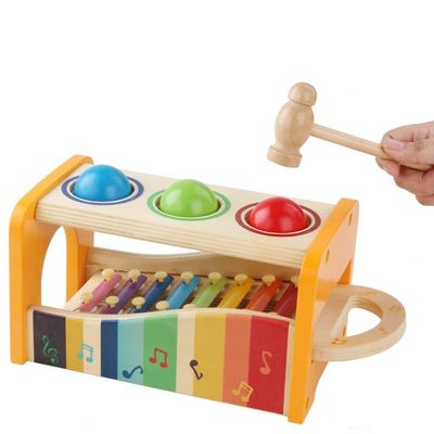 Bébé en bois de xylophone de huit jouets musicaux en bois des notes 15cm
