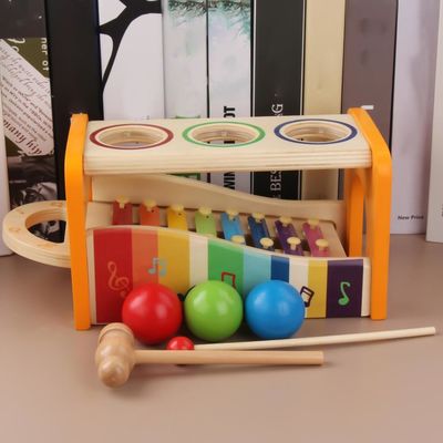 Bébé en bois de xylophone de huit jouets musicaux en bois des notes 15cm