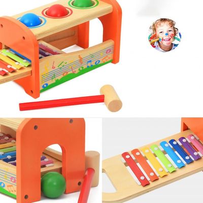 Bébé en bois de xylophone de huit jouets musicaux en bois des notes 15cm