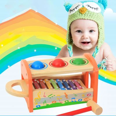 Bébé en bois de xylophone de huit jouets musicaux en bois des notes 15cm