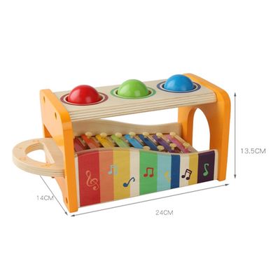 8 jouets éducatifs d'instruments en bois de xylophone d'enfants de piano de notes