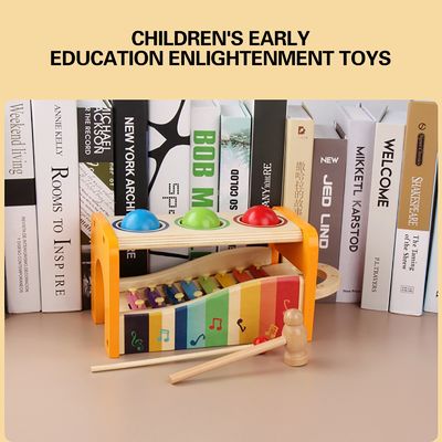 8 jouets éducatifs d'instruments en bois de xylophone d'enfants de piano de notes