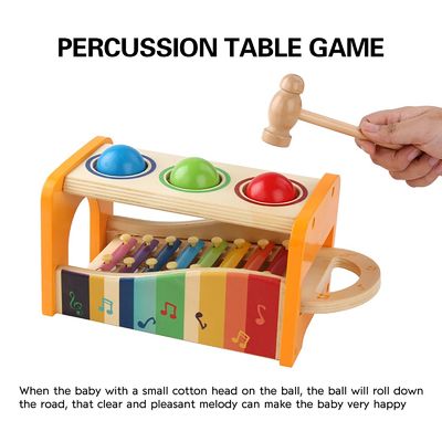 8 jouets éducatifs d'instruments en bois de xylophone d'enfants de piano de notes