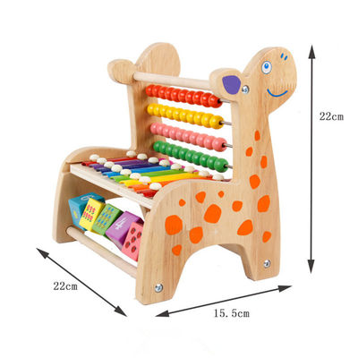 Le musical en bois d'enfant en bas âge unisexe joue le xylophone en bois de bébé
