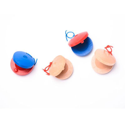 L'instrument en bois de bébé d'ensemble de musique de castagnettes rondes aide pédagogique des enfants