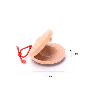 L'instrument en bois de bébé d'ensemble de musique de castagnettes rondes aide pédagogique des enfants