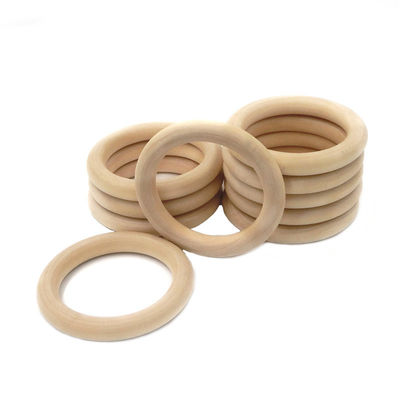 Dentition en bois Toy Beech Wood Teething Rings du bracelet DIY 55mm