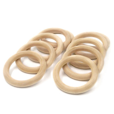 Dentition en bois Toy Beech Wood Teething Rings du bracelet DIY 55mm