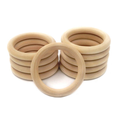 Dentition en bois Toy Beech Wood Teething Rings du bracelet DIY 55mm