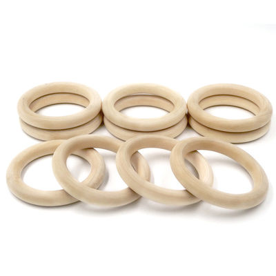 Dentition en bois Toy Beech Wood Teething Rings du bracelet DIY 55mm
