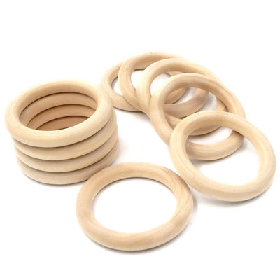 Dentition en bois Toy Beech Wood Teething Rings du bracelet DIY 55mm