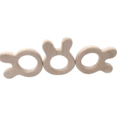 Le hêtre DIY a personnalisé le bracelet en bois de collier de silicone de Teether de bébé