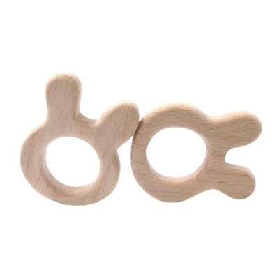 Le hêtre DIY a personnalisé le bracelet en bois de collier de silicone de Teether de bébé