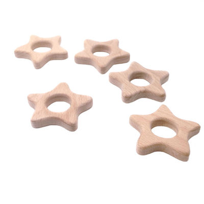 La dentition en bois Toy Rabbit du hêtre 2cm 4cm a personnalisé Teether en bois