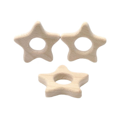 La dentition en bois Toy Rabbit du hêtre 2cm 4cm a personnalisé Teether en bois