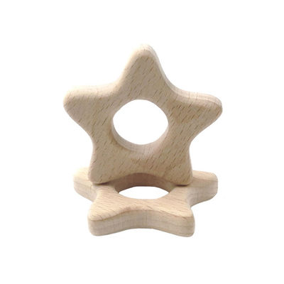 La dentition en bois Toy Rabbit du hêtre 2cm 4cm a personnalisé Teether en bois