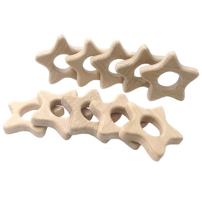 La dentition en bois Toy Rabbit du hêtre 2cm 4cm a personnalisé Teether en bois