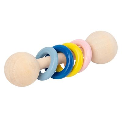 Hochet en bois Ring Montessori Wooden Teethers Safe du rongeur 10.7cm de gymnase